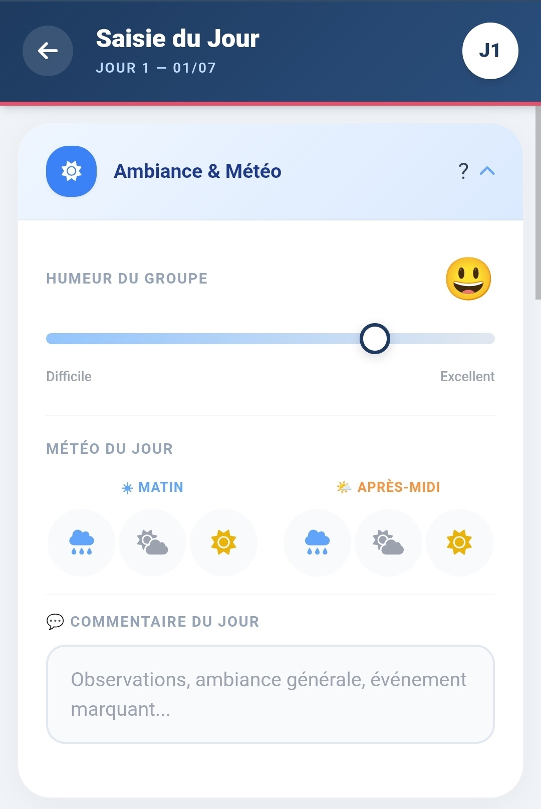 Ambiance et météo
